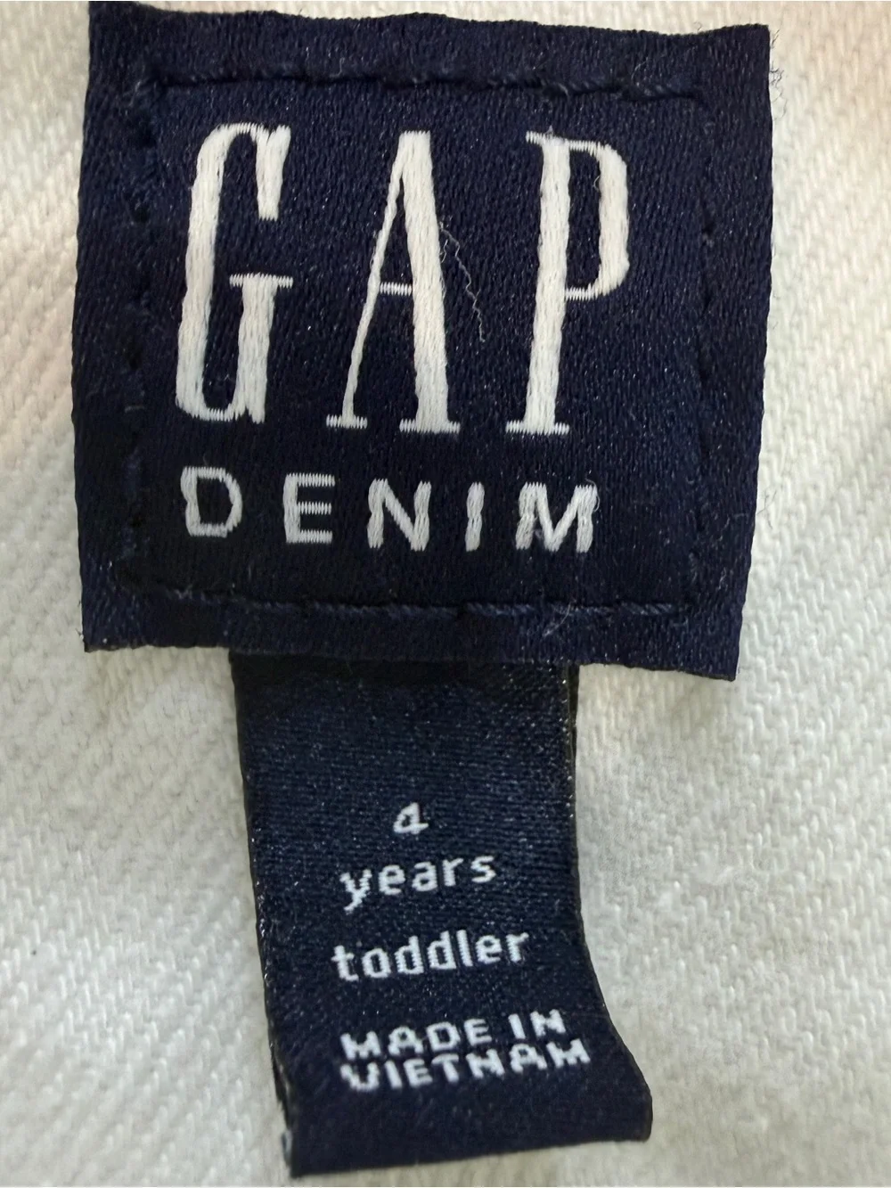 GAP Kids White Denim Button up Jacket Sz 4